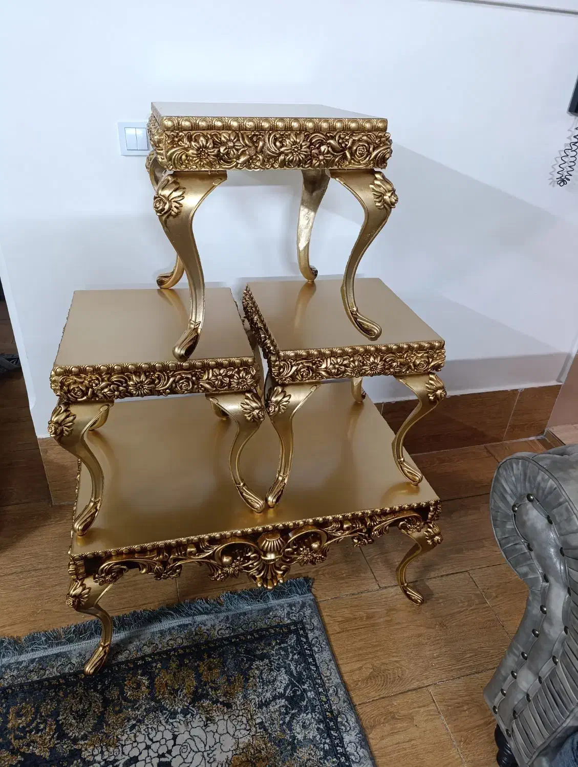 گلمیز سه تابا میز وسط|مبلمان خانگی و میز عسلی|شیراز, محراب|دیوار