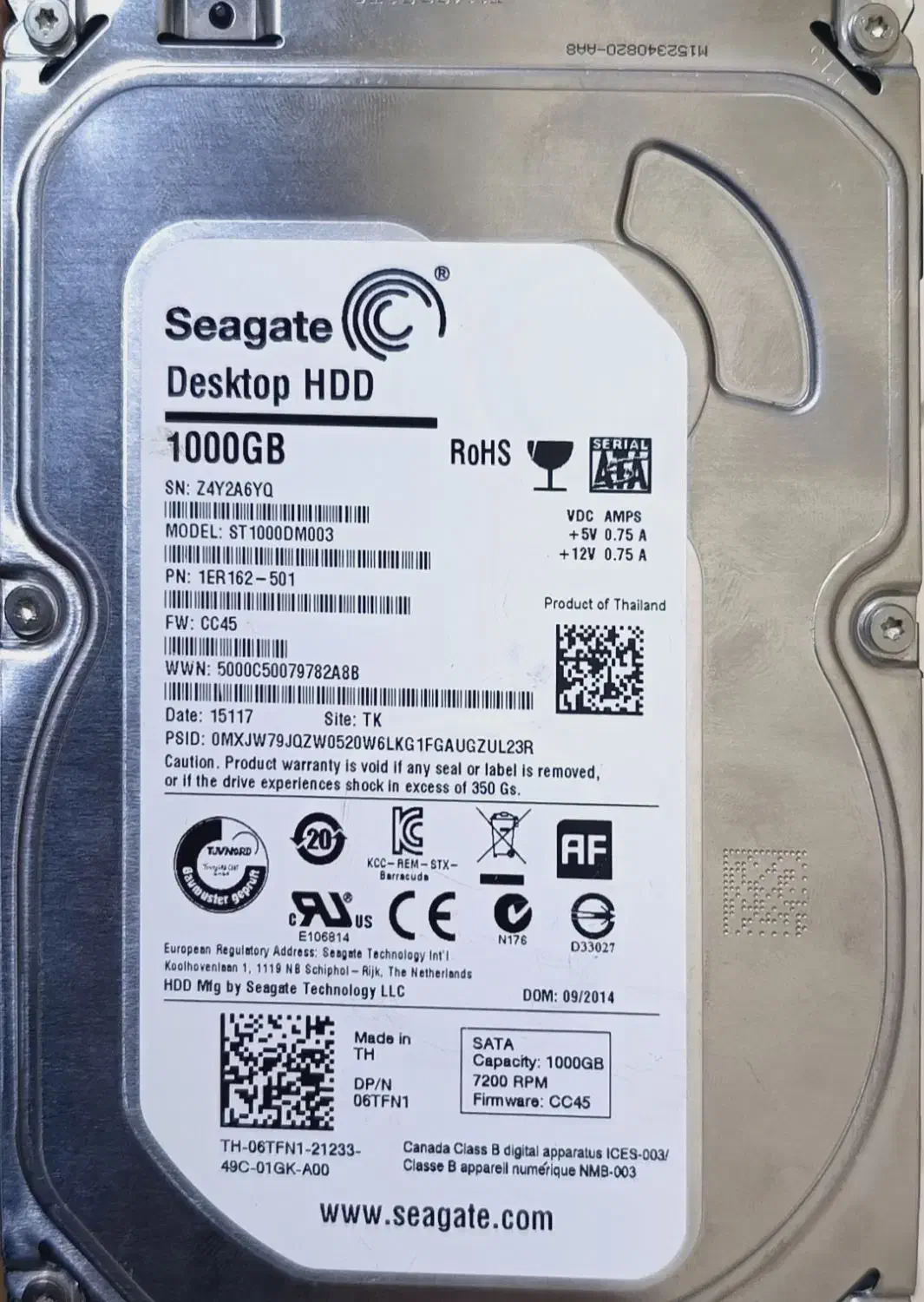 هارد ۱ ترا بایت سیگیت|قطعات و لوازم جانبی رایانه|زاهدان, |دیوار