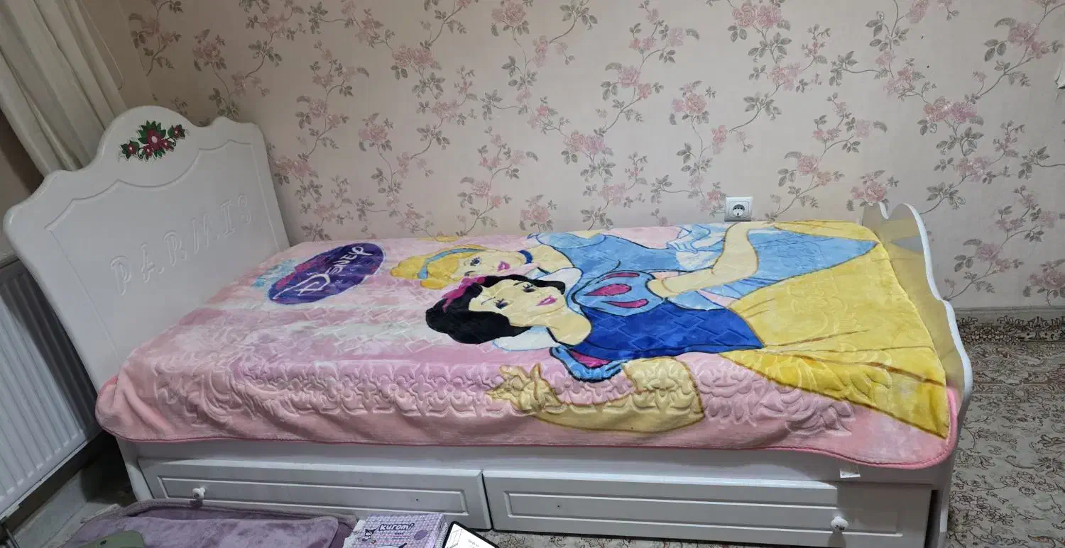 تخت کودک و نوجوان با تشک|تخت و سرویس خواب|تبریز, |دیوار