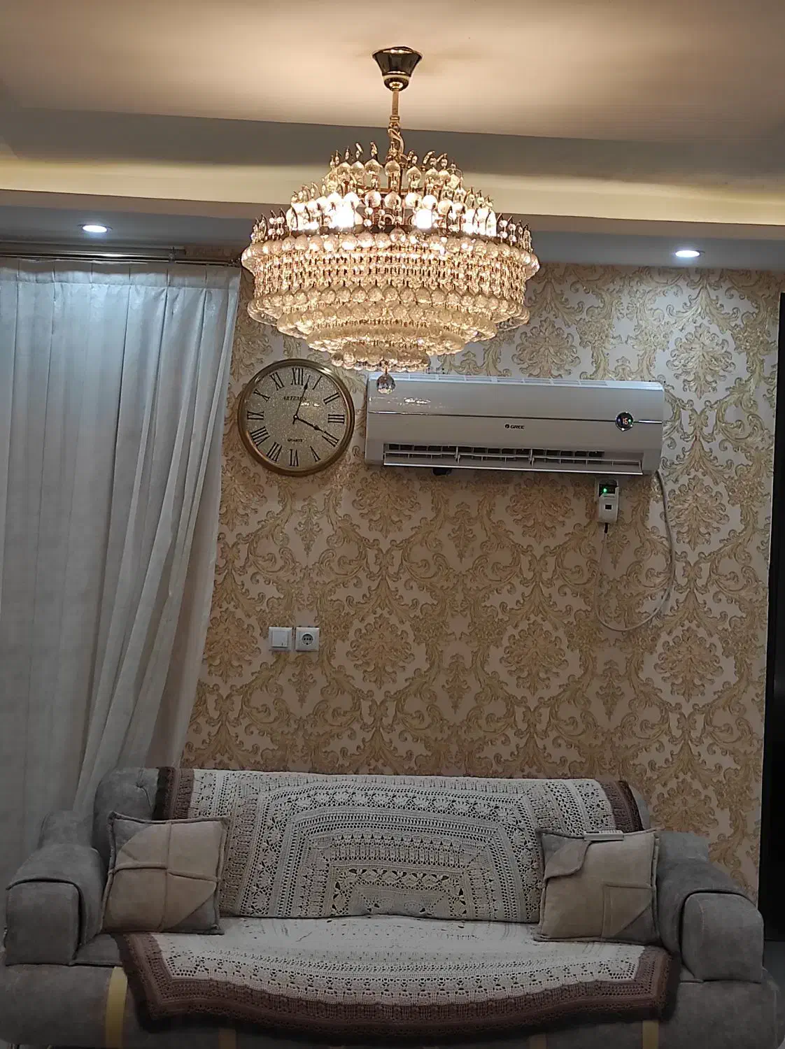 لوستر60سانتی کریستالی|لوستر و چراغ آویز|بندرعباس, |دیوار