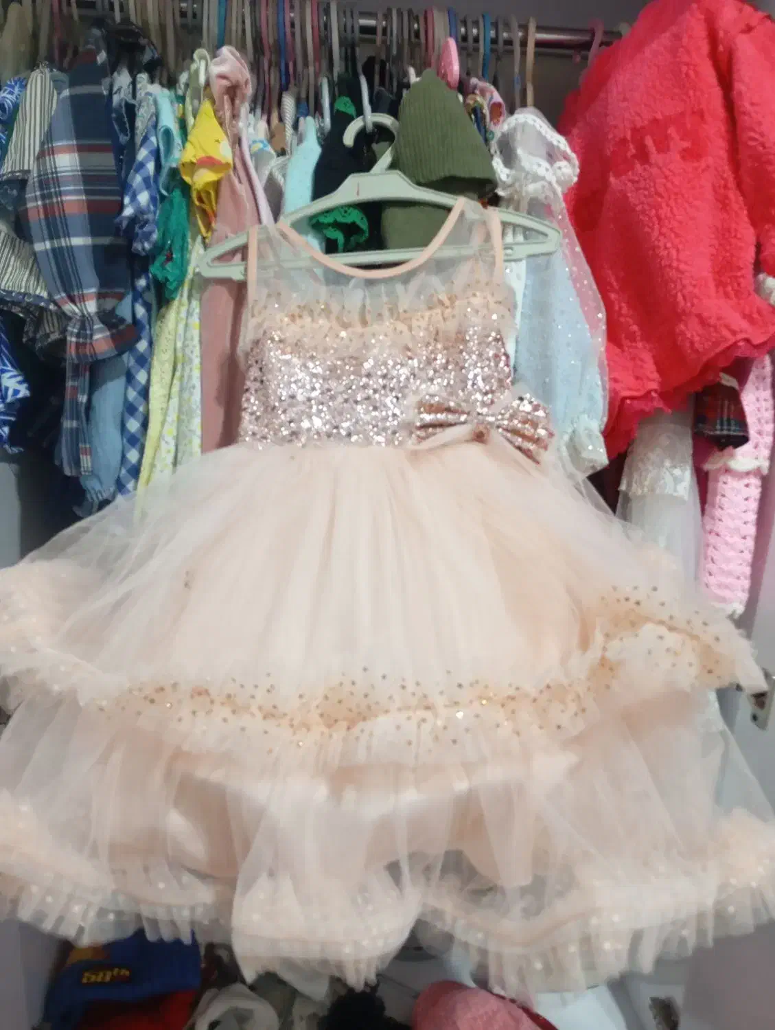 لباس عروس صورتی دخترانه|کفش و لباس بچه|مشهد, ولیعصر (شهرک غرب)|دیوار