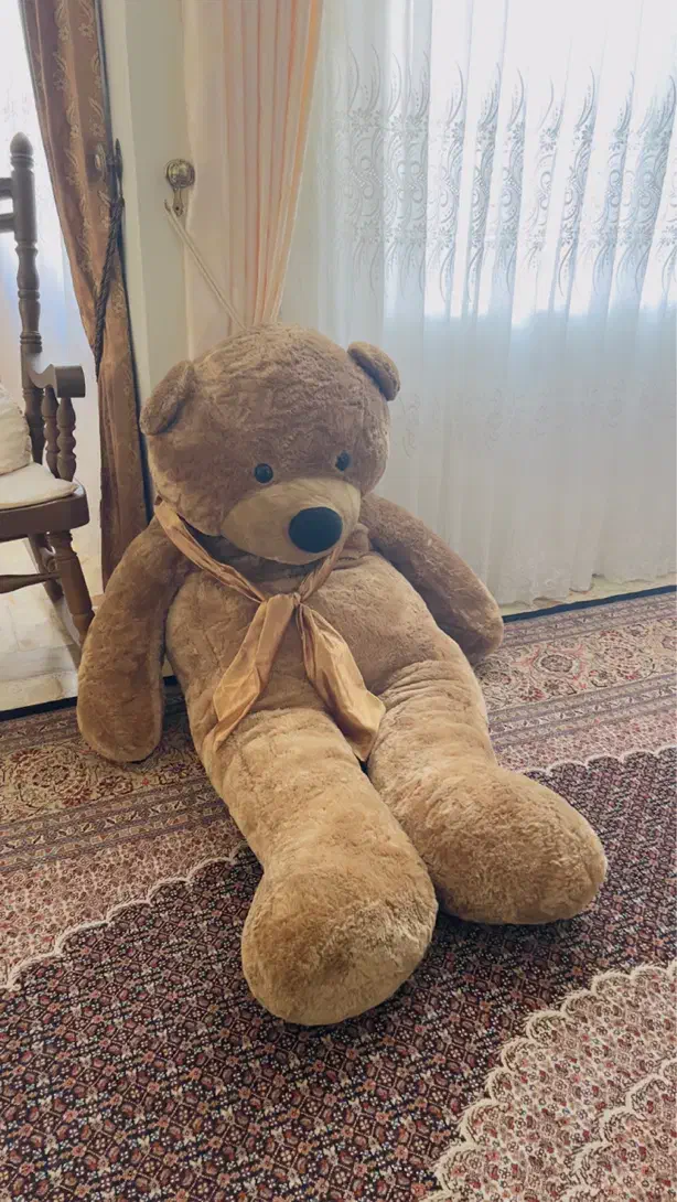 عروسک خرس شاخسین قهوه ای خارجی|اسباببازی بچه|تبریز, |دیوار