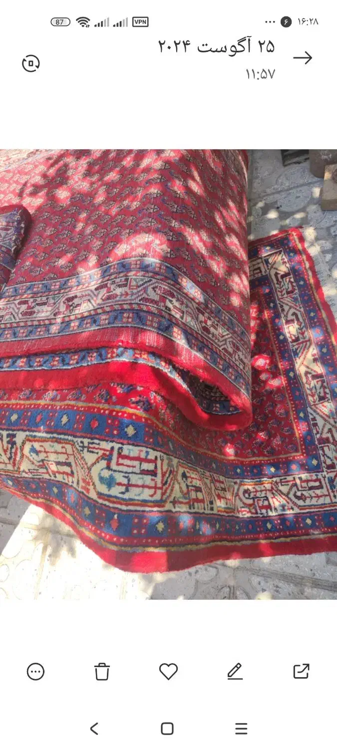 فرش وکناره فرش دستبافت|فرش|شیراز, کوزه گری|دیوار