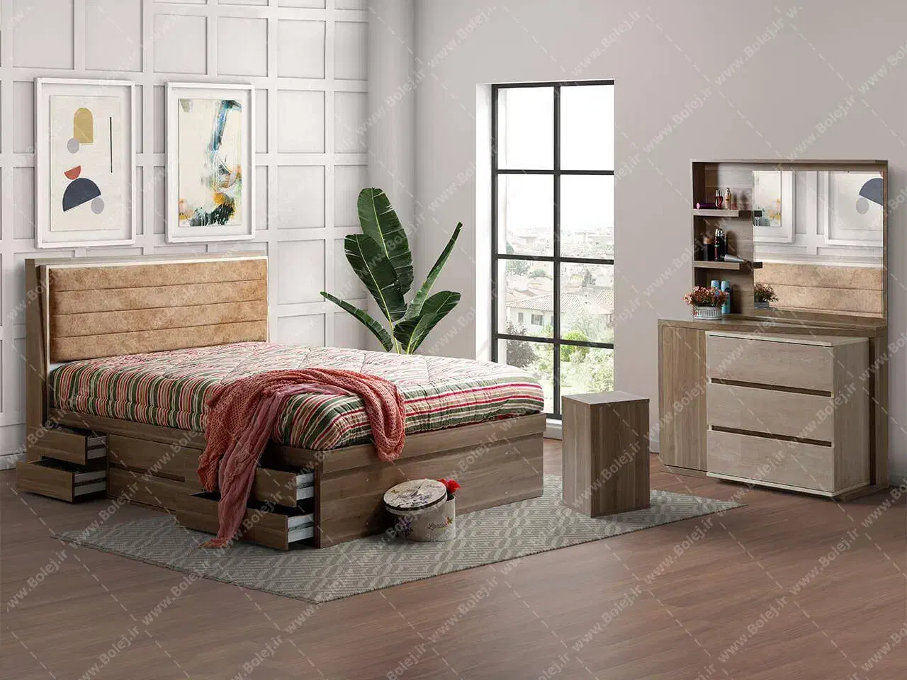 سرویس خواب دو نفره بسیار شیک منچستر|تخت و سرویس خواب|تهران, سهروردی|دیوار