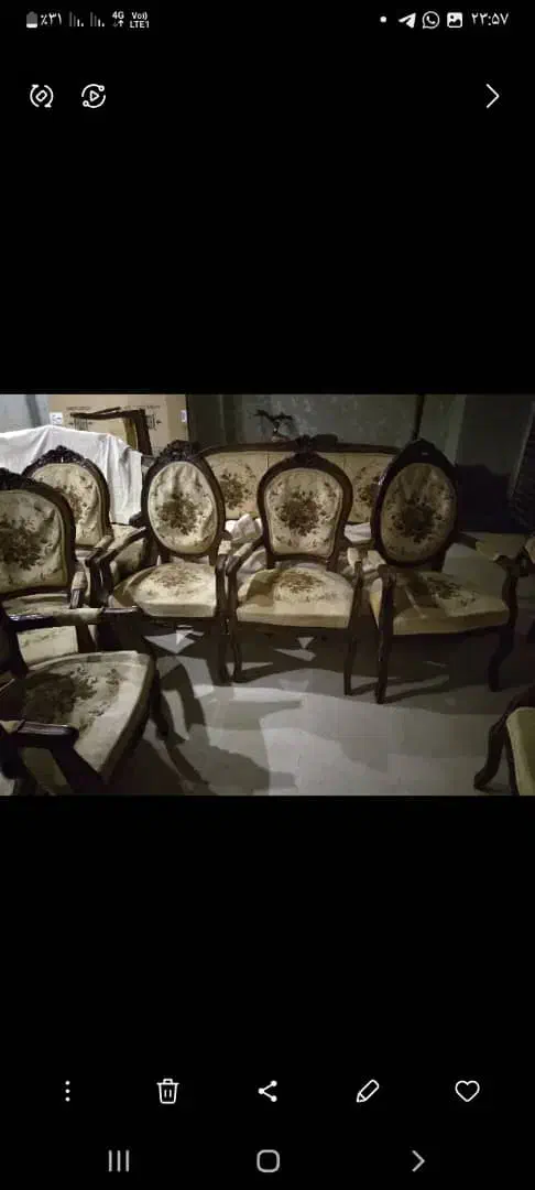 دو دست مبل استیل منبت دستساز|مبلمان خانگی و میز عسلی|اصفهان, قهجاورستان|دیوار