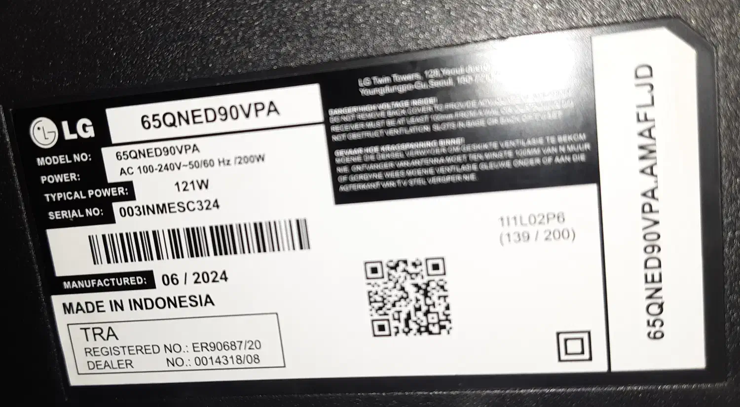 تلویزیون65 اینچ LG QNED 90|تلویزیون و پروژکتور|اندیشه, اندیشه فاز ۴|دیوار