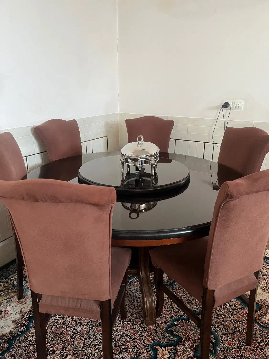 میزغذاخوری۶ نفره|میز و صندلی غذاخوری|مبارکه, |دیوار