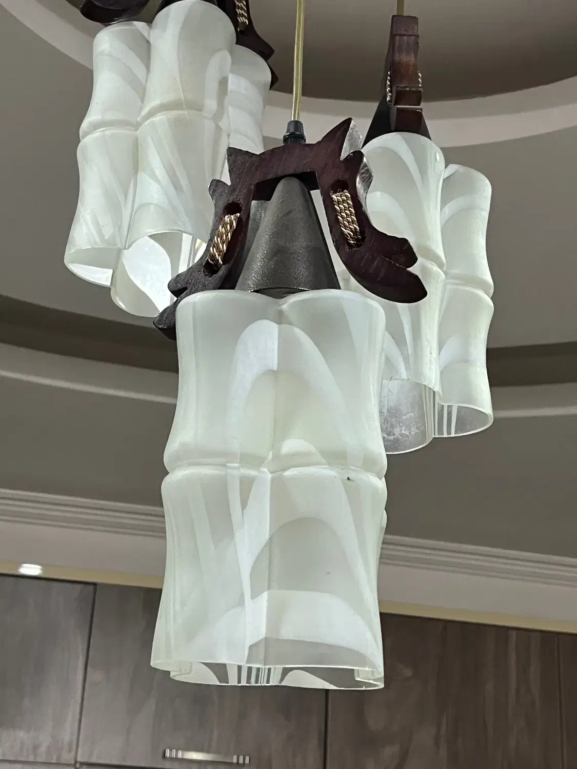 لوستر سه شعله|لوستر و چراغ آویز|آمل, |دیوار