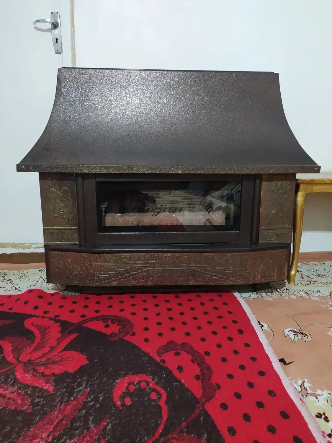 بخاری گازی شومینه سوزان|بخاری، هیتر، شومینه|ارومیه, |دیوار