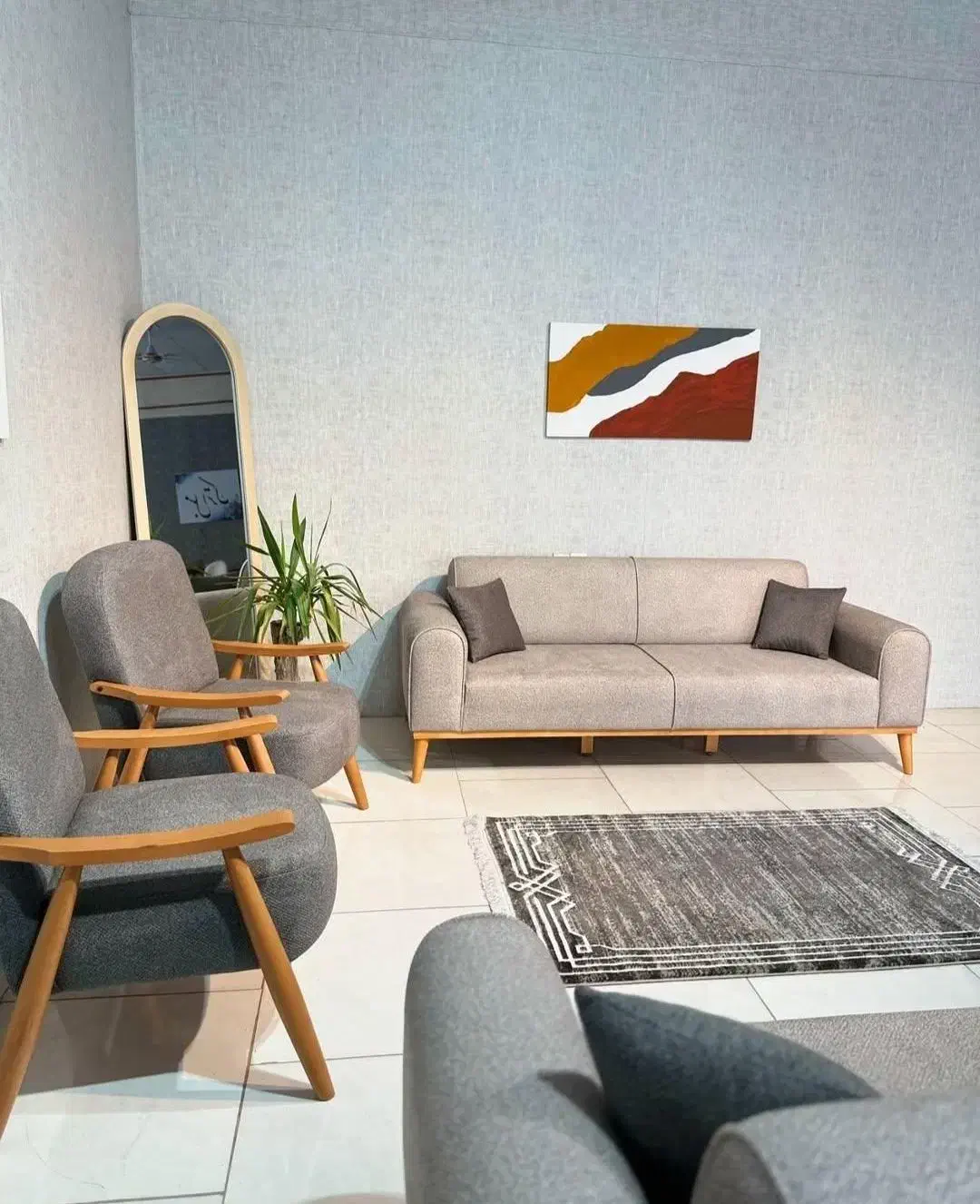 مبل دسته چوبی مینی|مبلمان خانگی و میز عسلی|تالش, هشتپر|دیوار