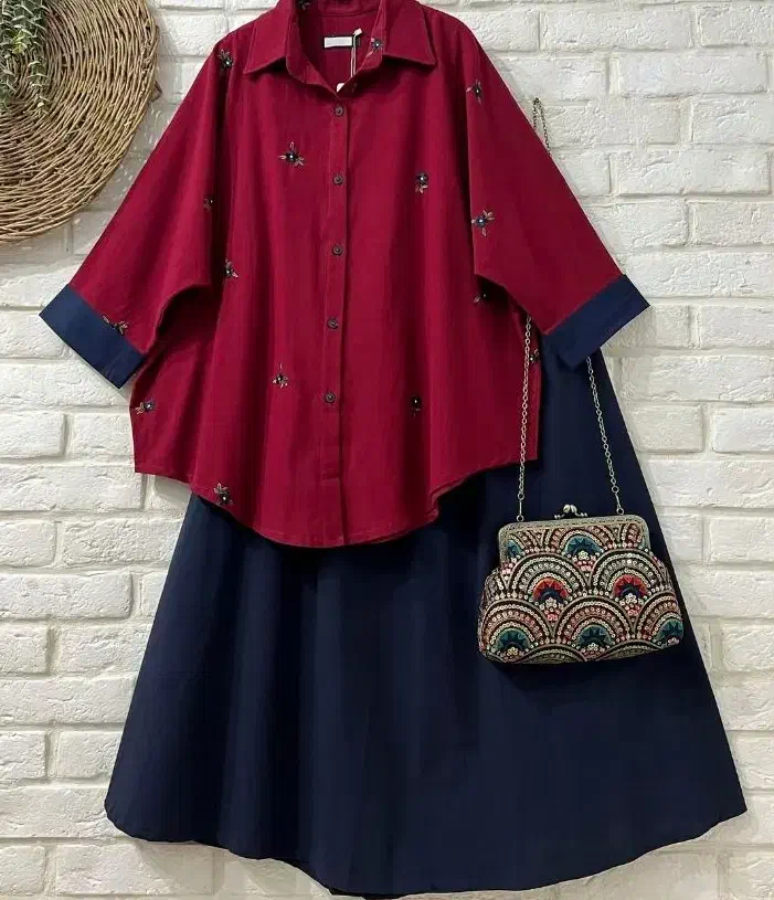 مانتو تونیک پاییزه گلدوزی کبریتی|لباس|شیراز, زند|دیوار