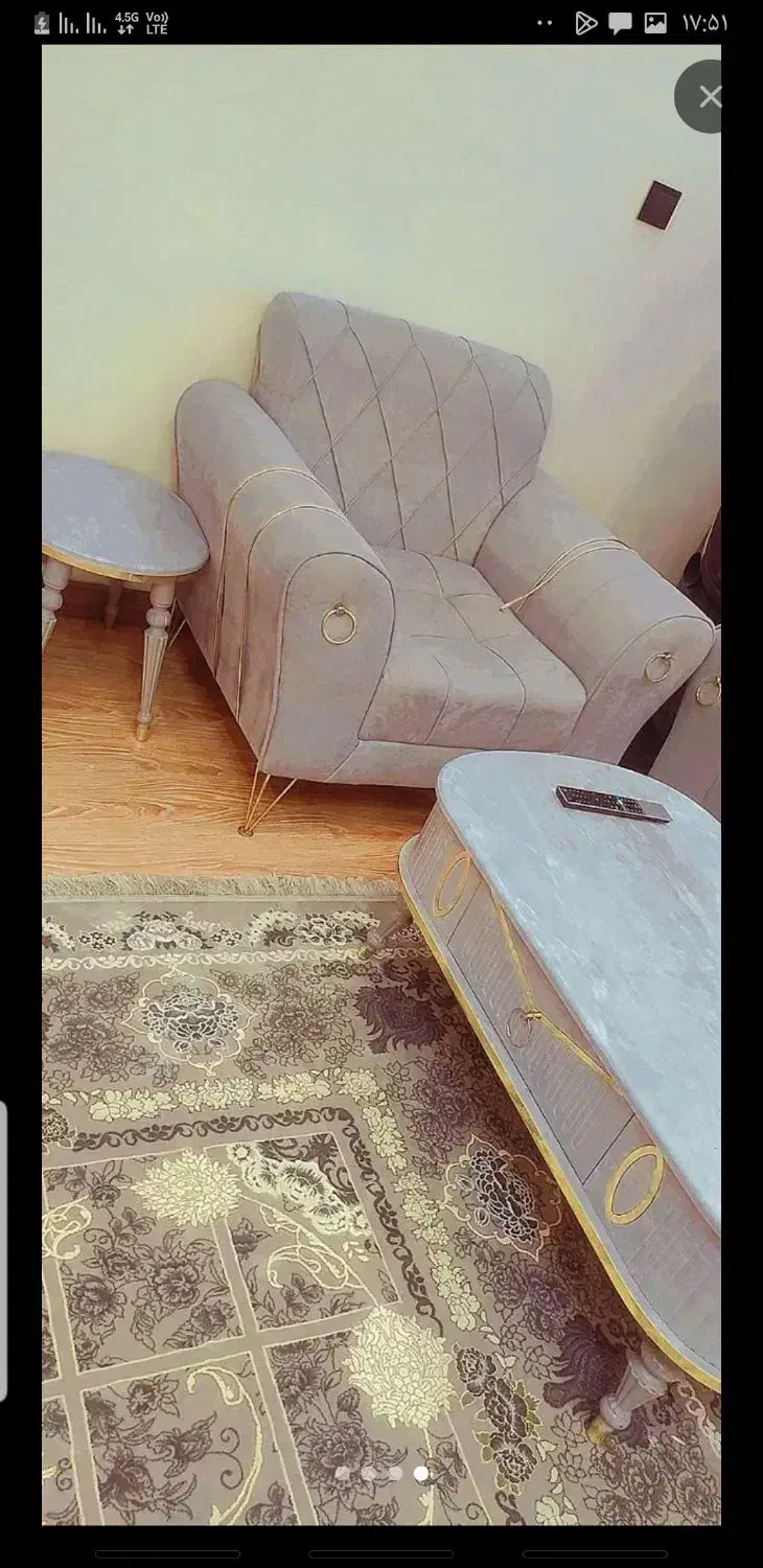 مبل راحتی ۷نفره برا جهیزیه بوده یک سال گرفتم|مبلمان خانگی و میز عسلی|پاکدشت, پاکدشت (مامازند)|دیوار