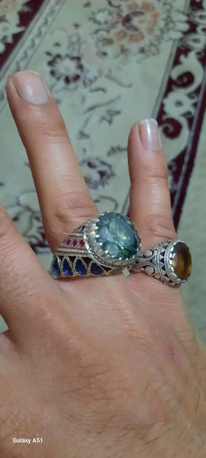 انگشترموزانایت.یاقوت.الکساندریات|جواهرات|قم, شهرک فاطمیه|دیوار