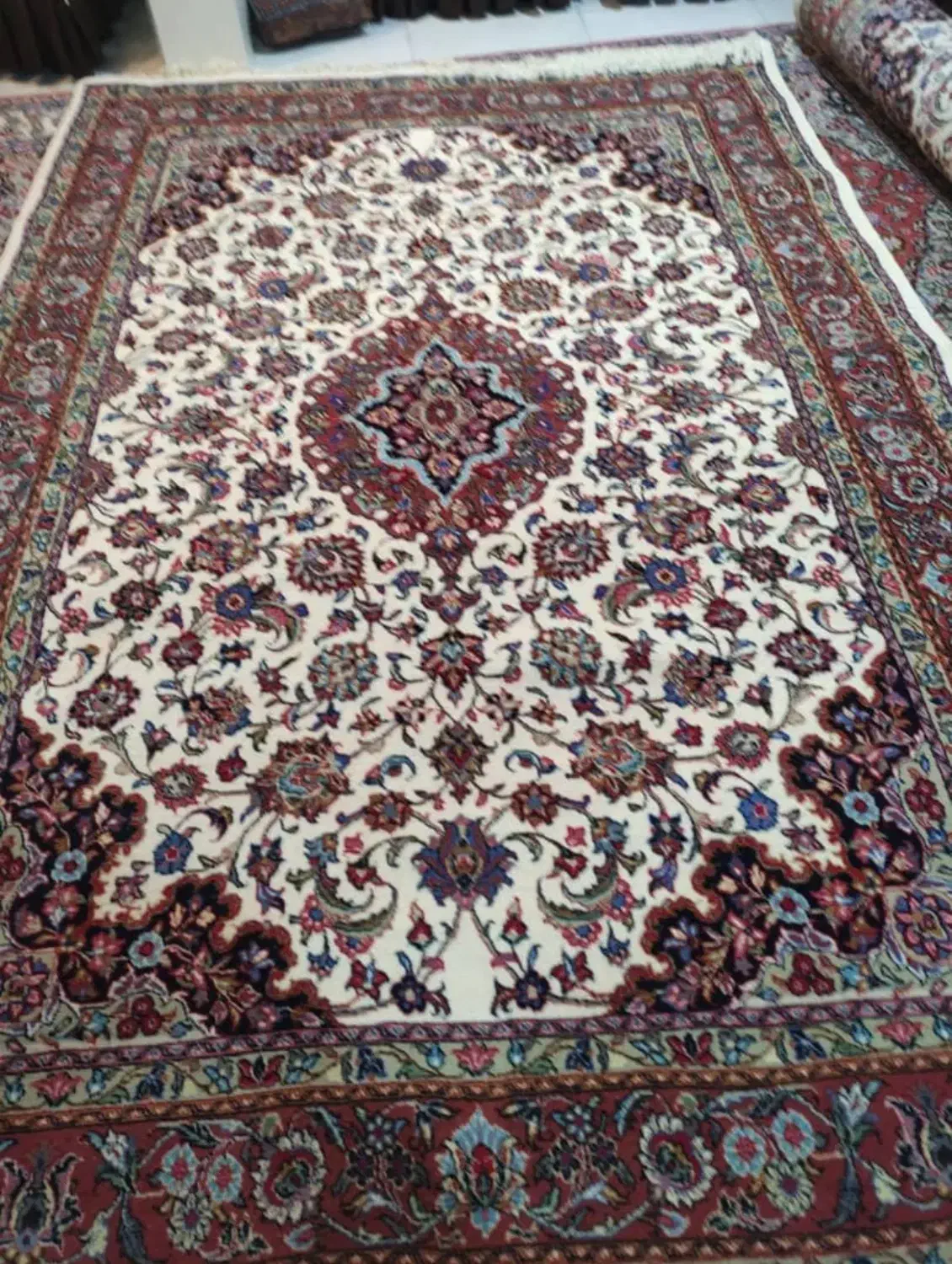 یک جفت شش متری لچک ترنج افشان|فرش|اراک, |دیوار