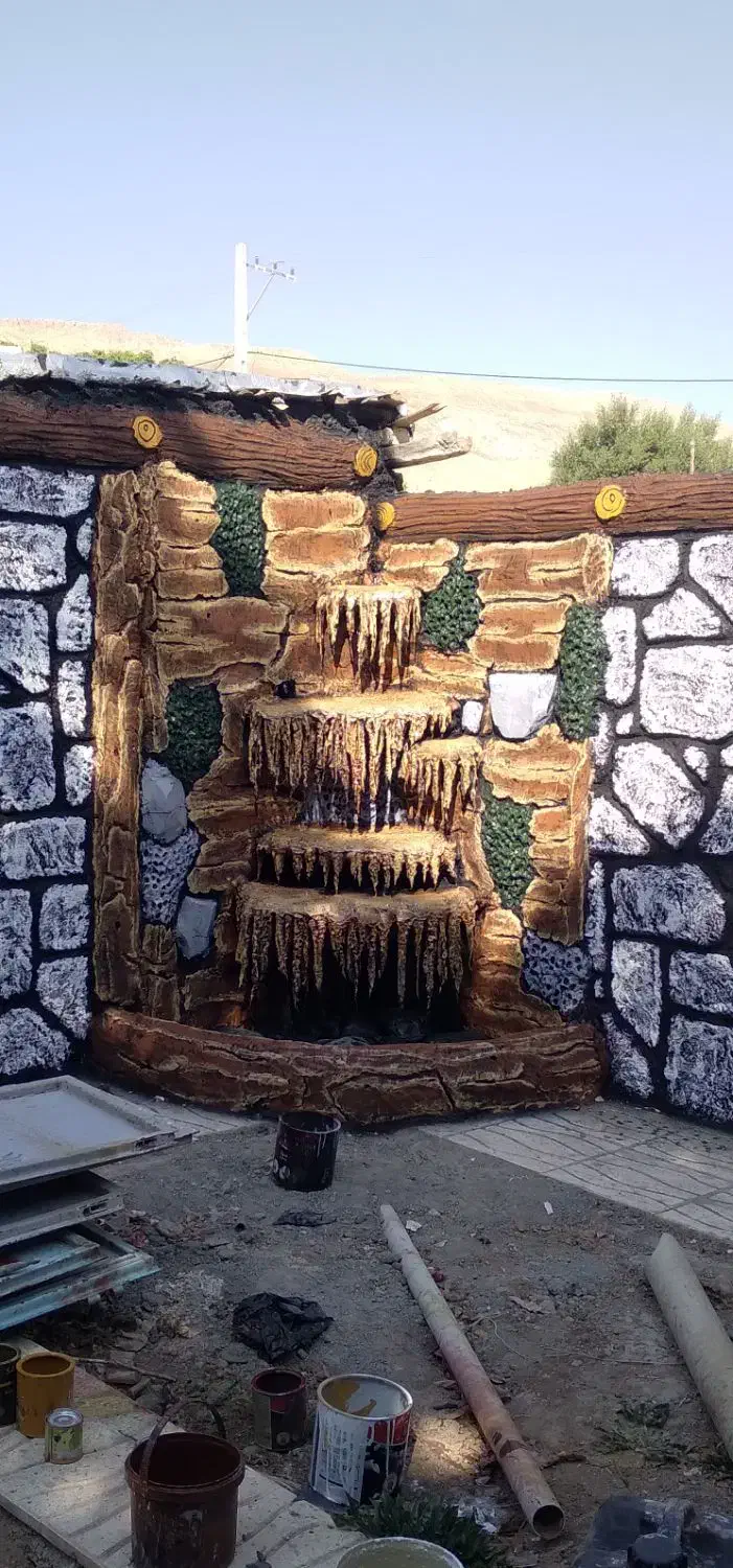 نما کاری طرح سنگ وچوب|خدمات پیشه و مهارت|شهرکرد, |دیوار