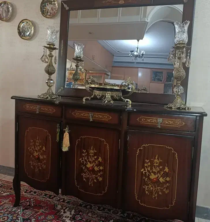 اینه کنسول چوبی|بوفه، ویترین، کنسول|تبریز, |دیوار