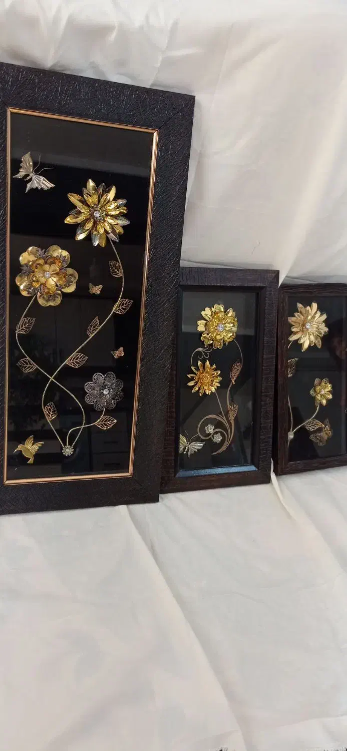 تابلوگل برجسته طلایی|تابلو، نقاشی، عکس|قزوین, |دیوار