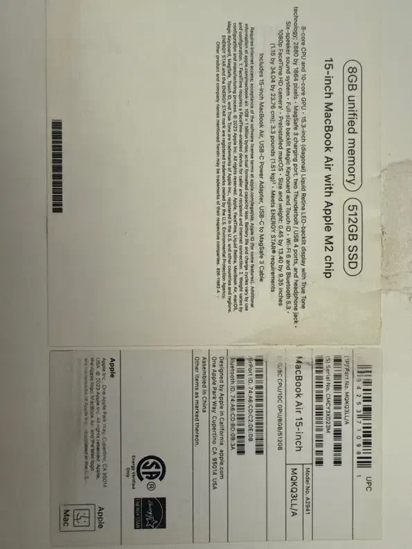 Macbook air m2-15inch 512ssd(MQKQ3LL/A)مک بوک ایر|رایانه همراه|تهران, نیروی هوایی (پیروزی)|دیوار