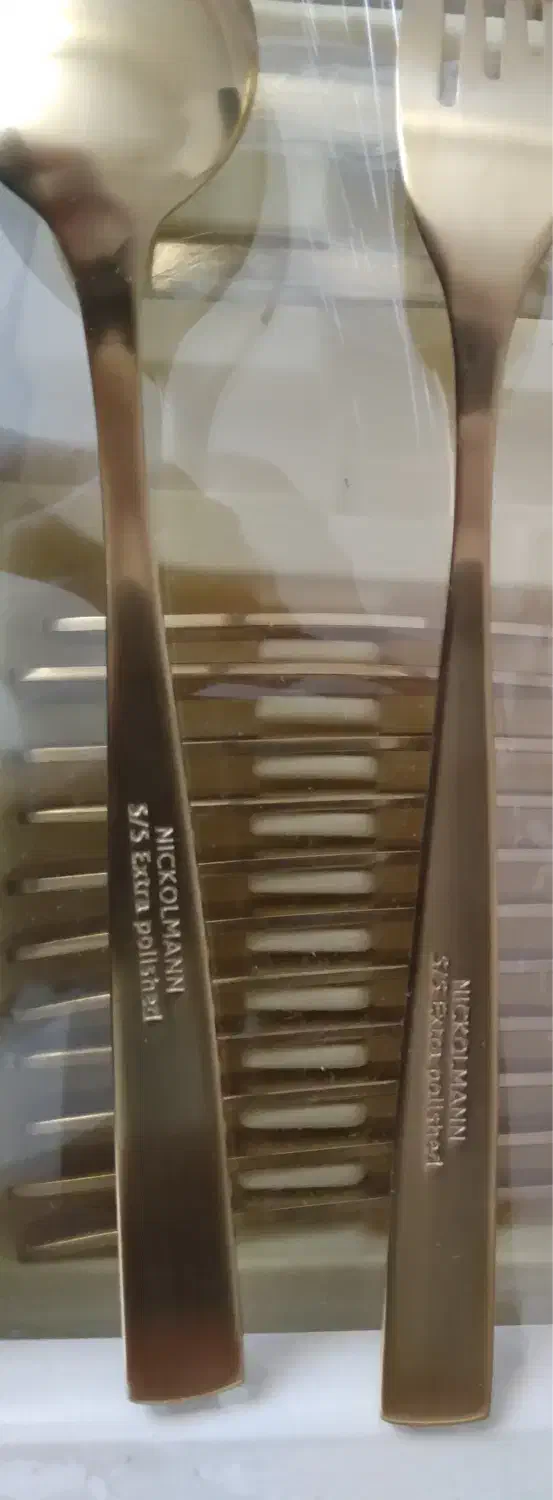 قاشق چنگال۲۴ نفره۱۴۳پارچه نیکولمن آلمان طلایی اصل|ظروف سرو و پذیرایی|شیراز, شهرک گلستان|دیوار