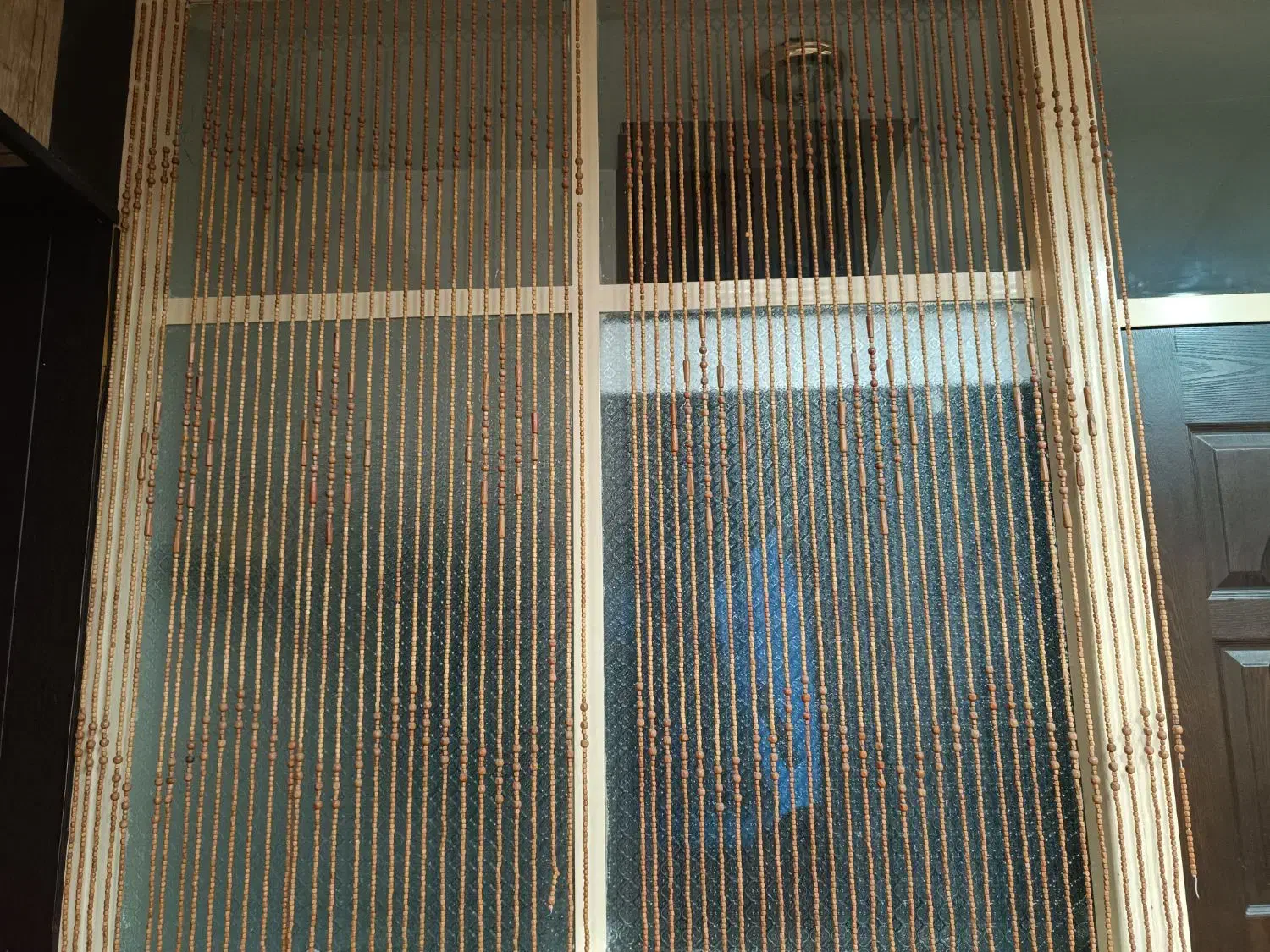 دو عدد پرده چوبی مهره ای بسیار شیک مناسب دکوراتیو|پرده، رانر، رومیزی|قم, انسجام|دیوار