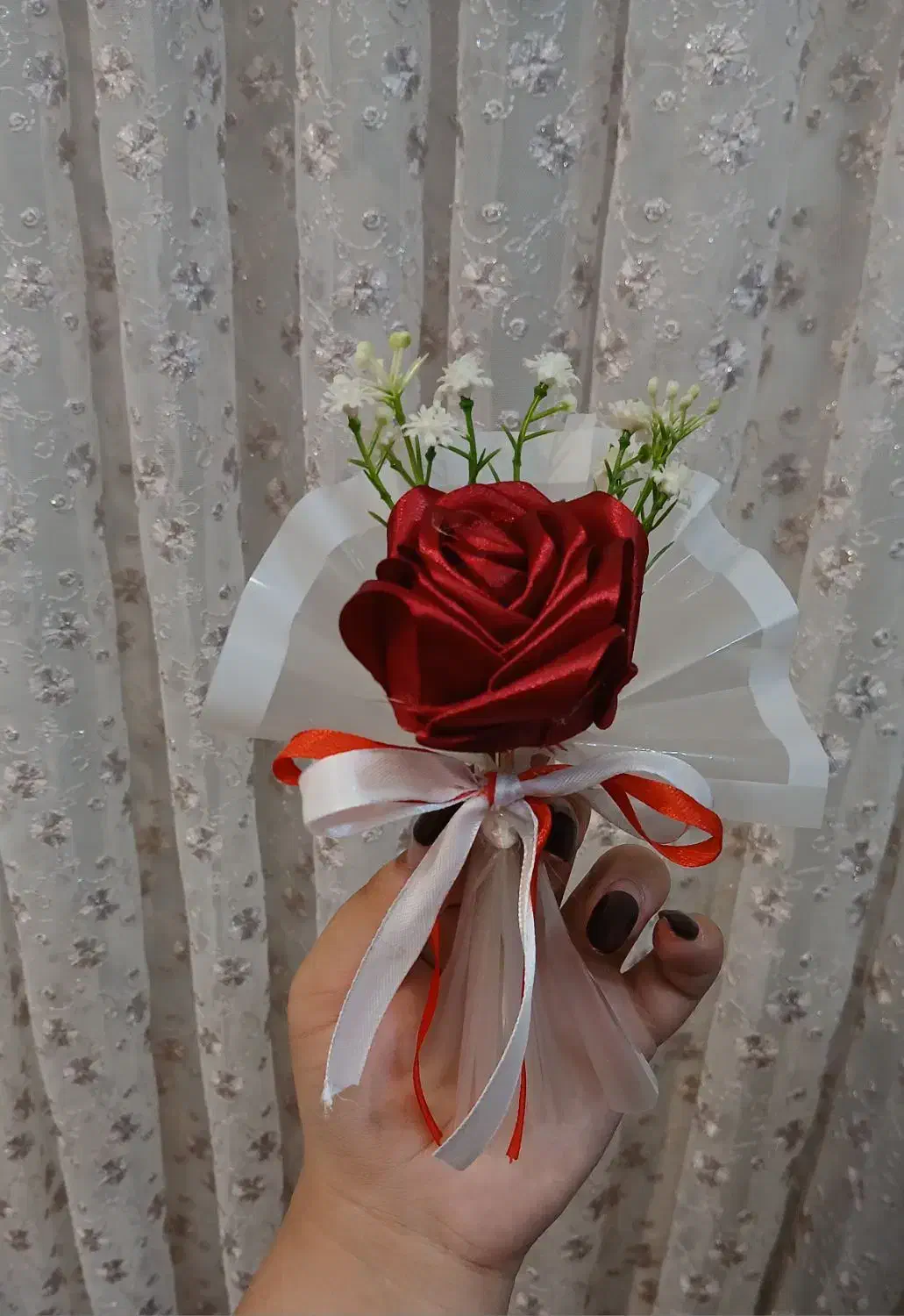 گل روبانی دست ساز|گل مصنوعی|سیرجان, |دیوار