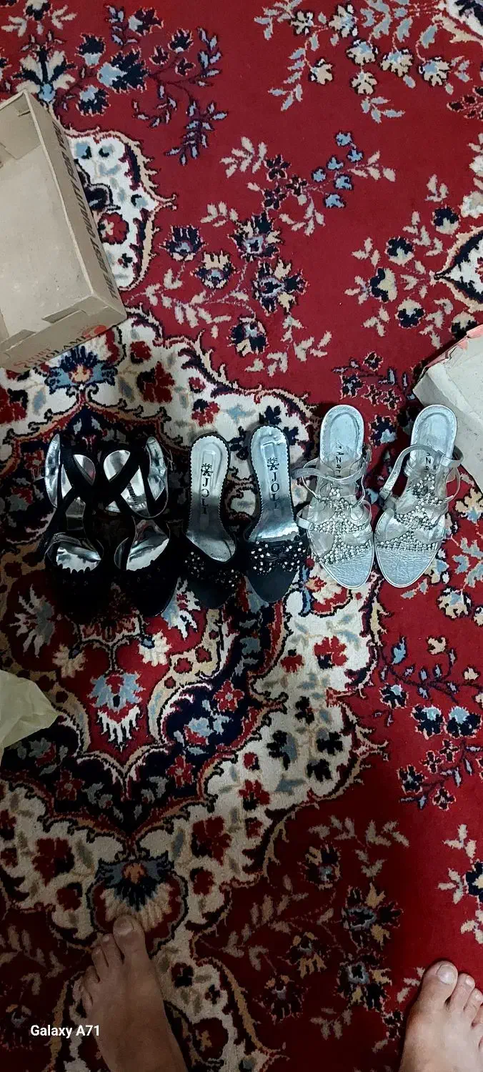 ۳ جفت کفش زنانه مجلسی برای جشن عروسی و غیره|کیف، کفش، کمربند|اهواز, رسالت|دیوار