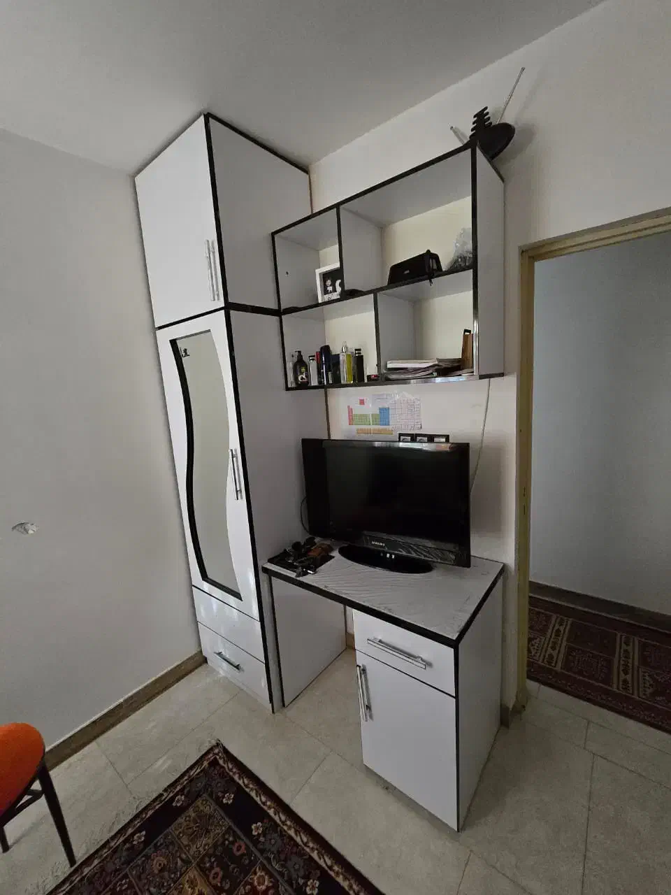 کمد دیواری میز تحریر کتابخونه|جاکفشی، کمد، دراور|لشت نشا, |دیوار