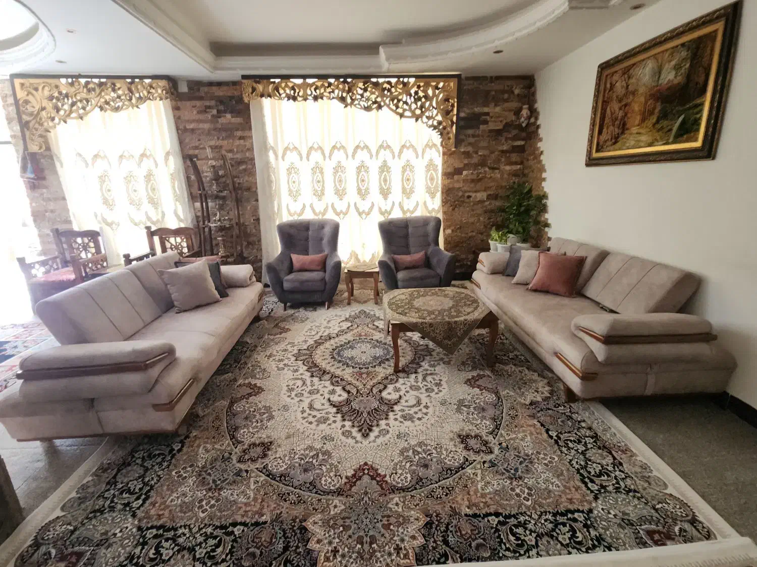 مبلمان ۸ نفره|مبلمان خانگی و میز عسلی|فیروزآباد (فارس), |دیوار