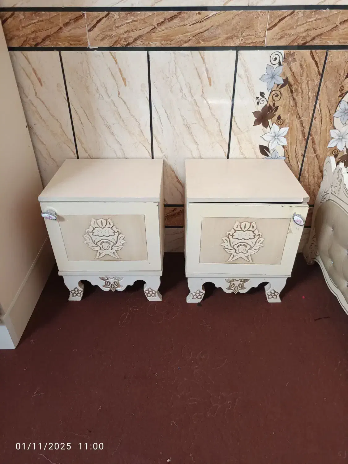 سرویس تخت خواب با کمد و تخت و اینه|تخت و سرویس خواب|خاش, |دیوار