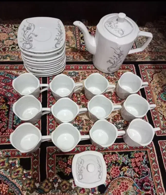 فنجان نعلبکی قوری قندان|ظروف سرو و پذیرایی|گنبد کاووس, |دیوار