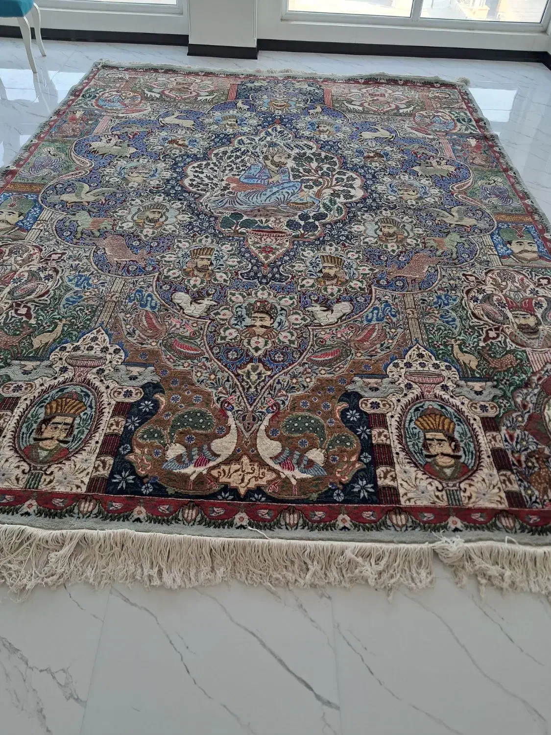 فرش دست باف قدیمی|فرش|دماوند, گیلاوند|دیوار