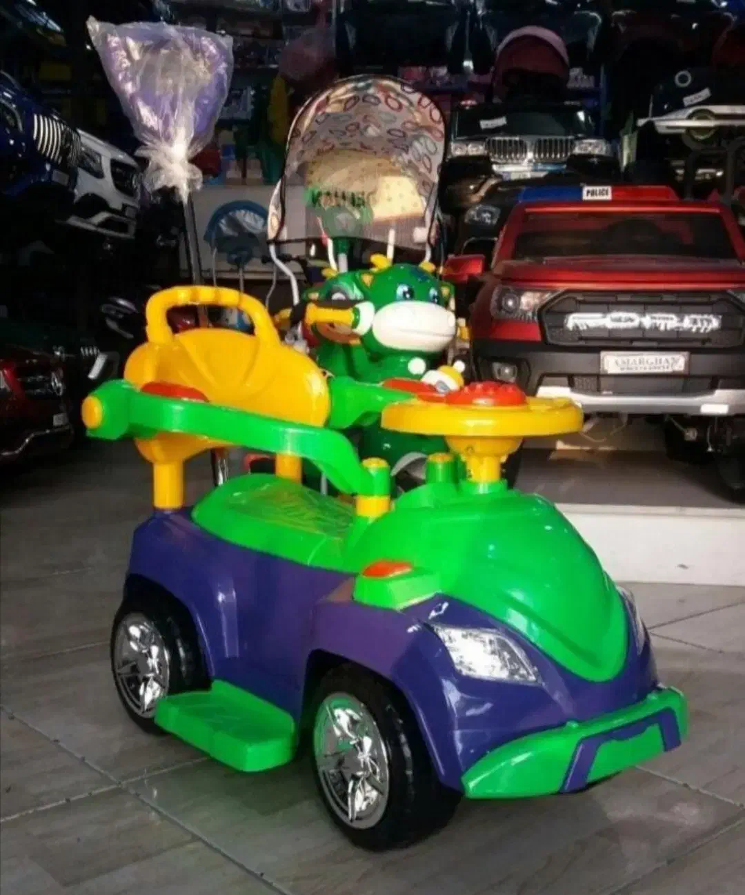 ماشین دسته دار کودک موزیکال مجیکار و بی ام و|اسباببازی|اندیشه, اندیشه فاز ۱|دیوار