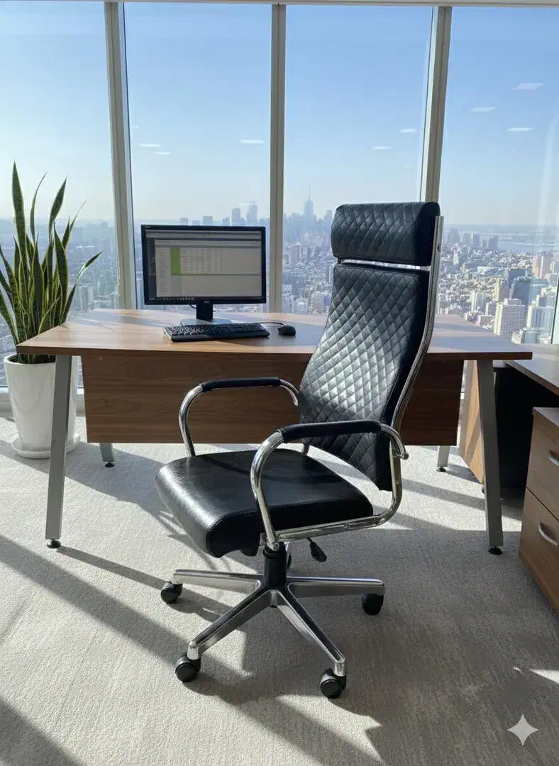 صندلی مدرن نقره ای|دفتر کار|حمیدیا, |دیوار