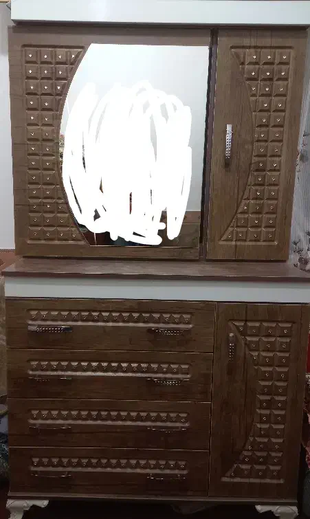 دلاور چهار کشو با ایینه ریلی|جاکفشی، کمد، دراور|قوچان, |دیوار