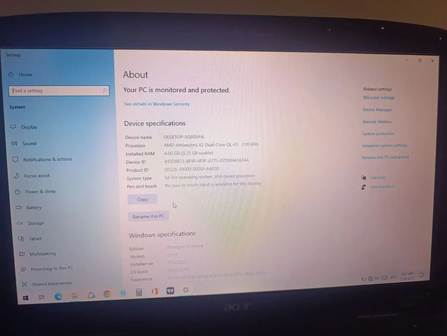 لپتاب Acer5536|رایانه همراه|تهران, نصرت|دیوار