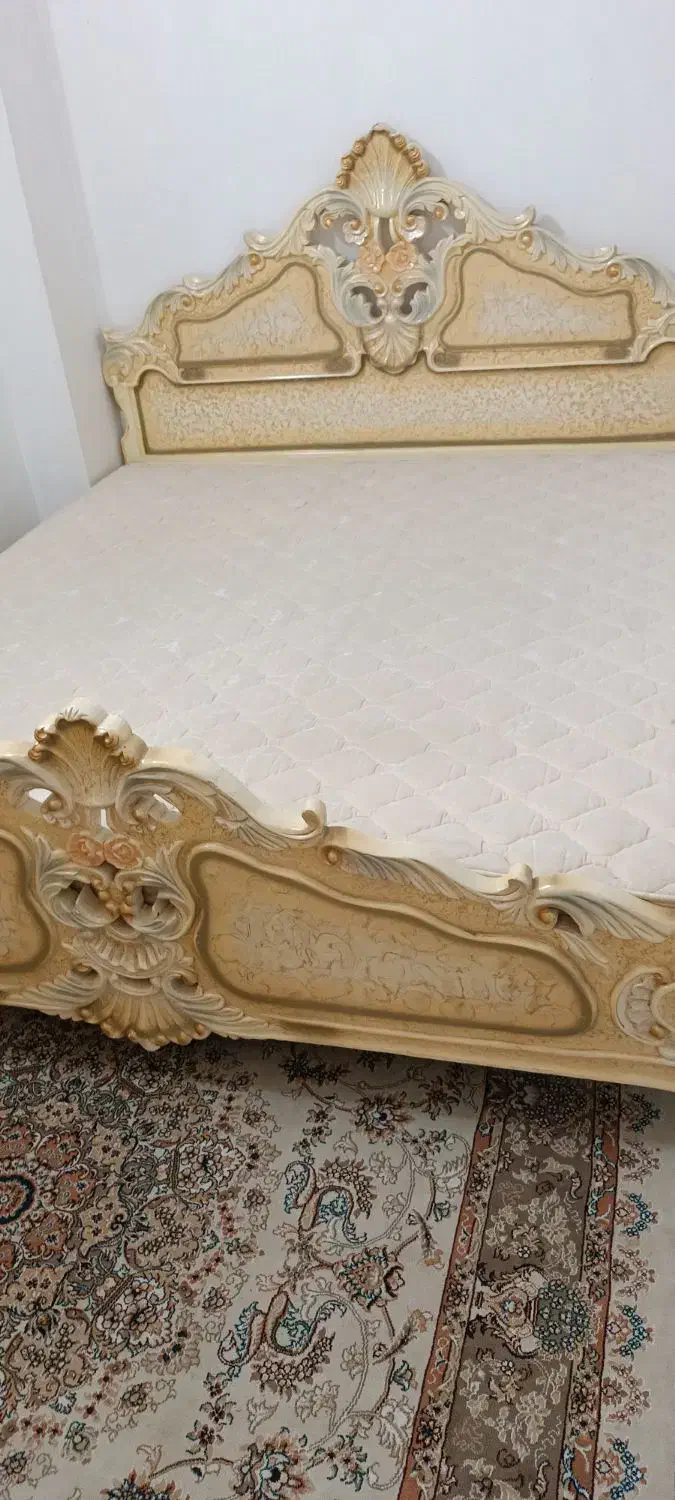 سرویس خواب دو نفره تمام چوب ،همراه خوش خواب رویا|تخت و سرویس خواب|شیروان (خراسان), |دیوار