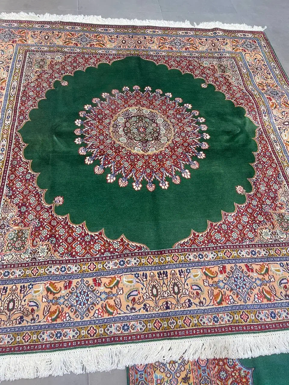 فرش دستباف (بساک)جفت ۲در۲ کف ساده زیبا|فرش|مشکین‌دشت, |دیوار