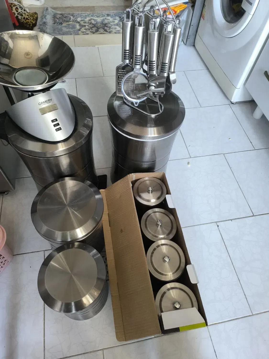 سرویس جای حبوبات و...|ظروف نگهدارنده، پلاستیکی، یک‌بارمصرف|ملارد, |دیوار