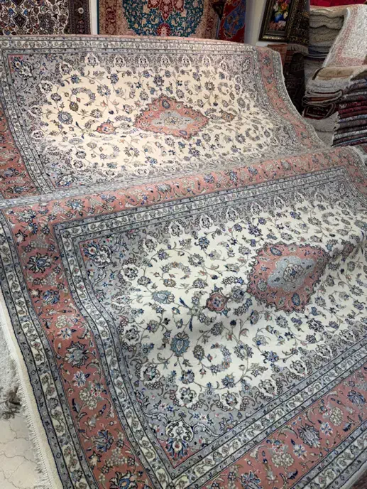 جفت فرش ۶ متری گل ابریشم کاشان|فرش|تهران, سعادت‌آباد|دیوار