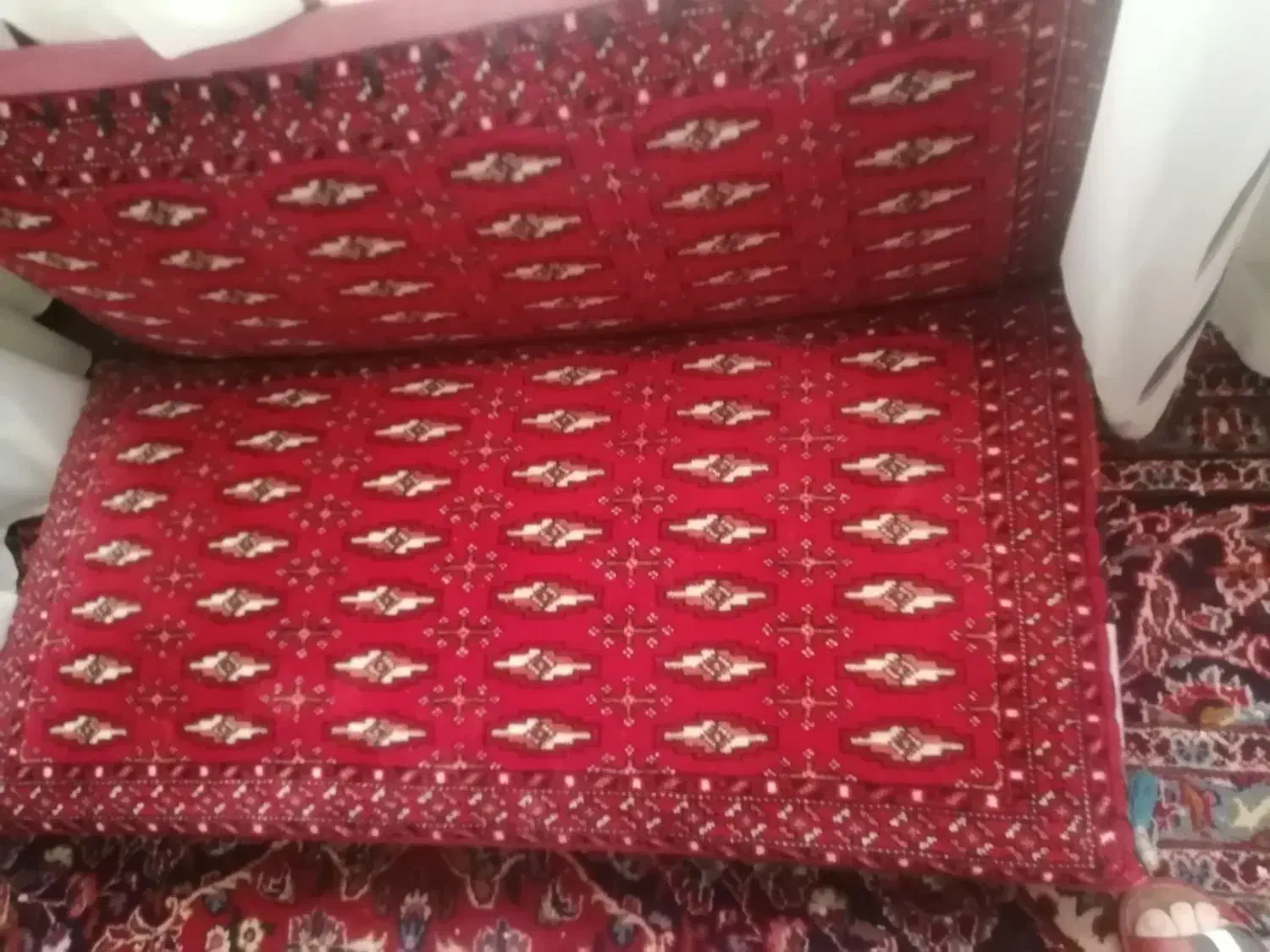 دوعدد پشتی دستباف ترکمن|پشتی|تبریز, |دیوار