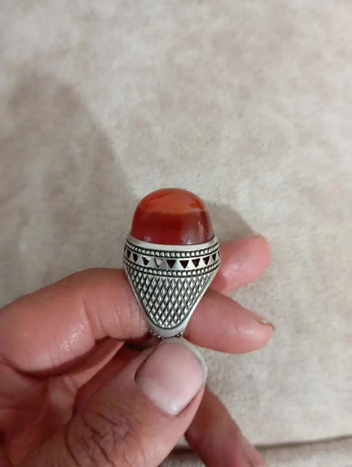 انگشتر دستساز نقره سه پوست|بدلیجات|نقده, |دیوار