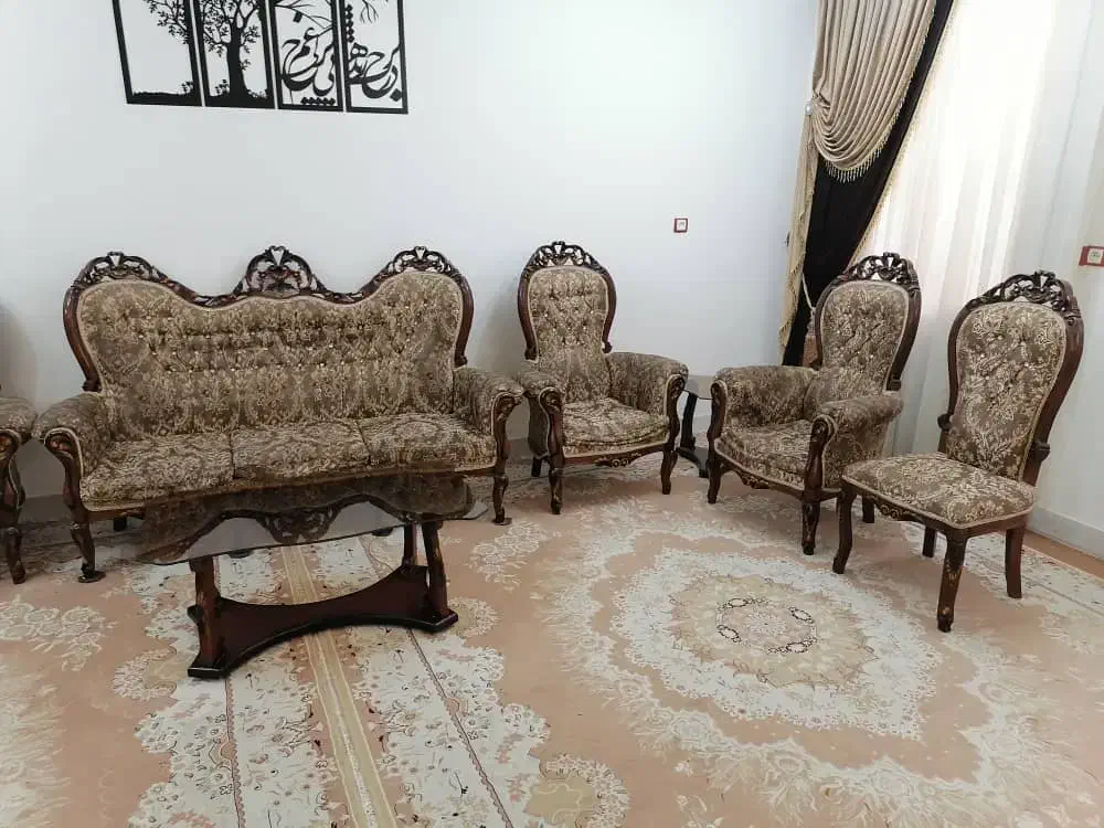 مبل سلطنتی 9 نفره|مبلمان خانگی و میز عسلی|بندر گناوه, |دیوار