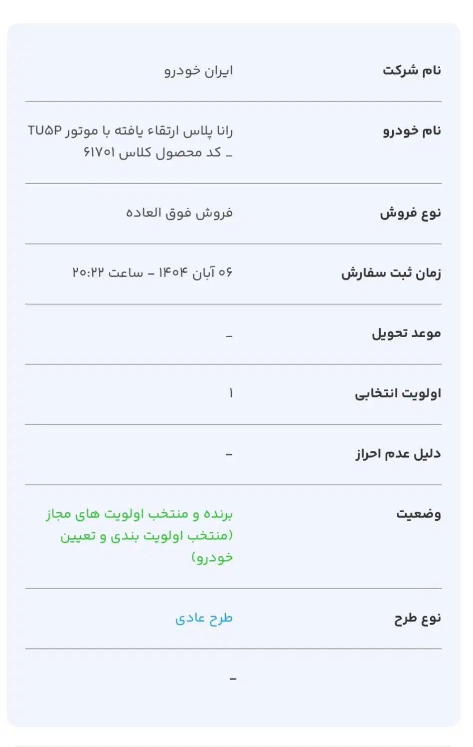فروش حواله رانا پلاس فوق العاده|خودرو سواری و وانت|آبدانان, |دیوار