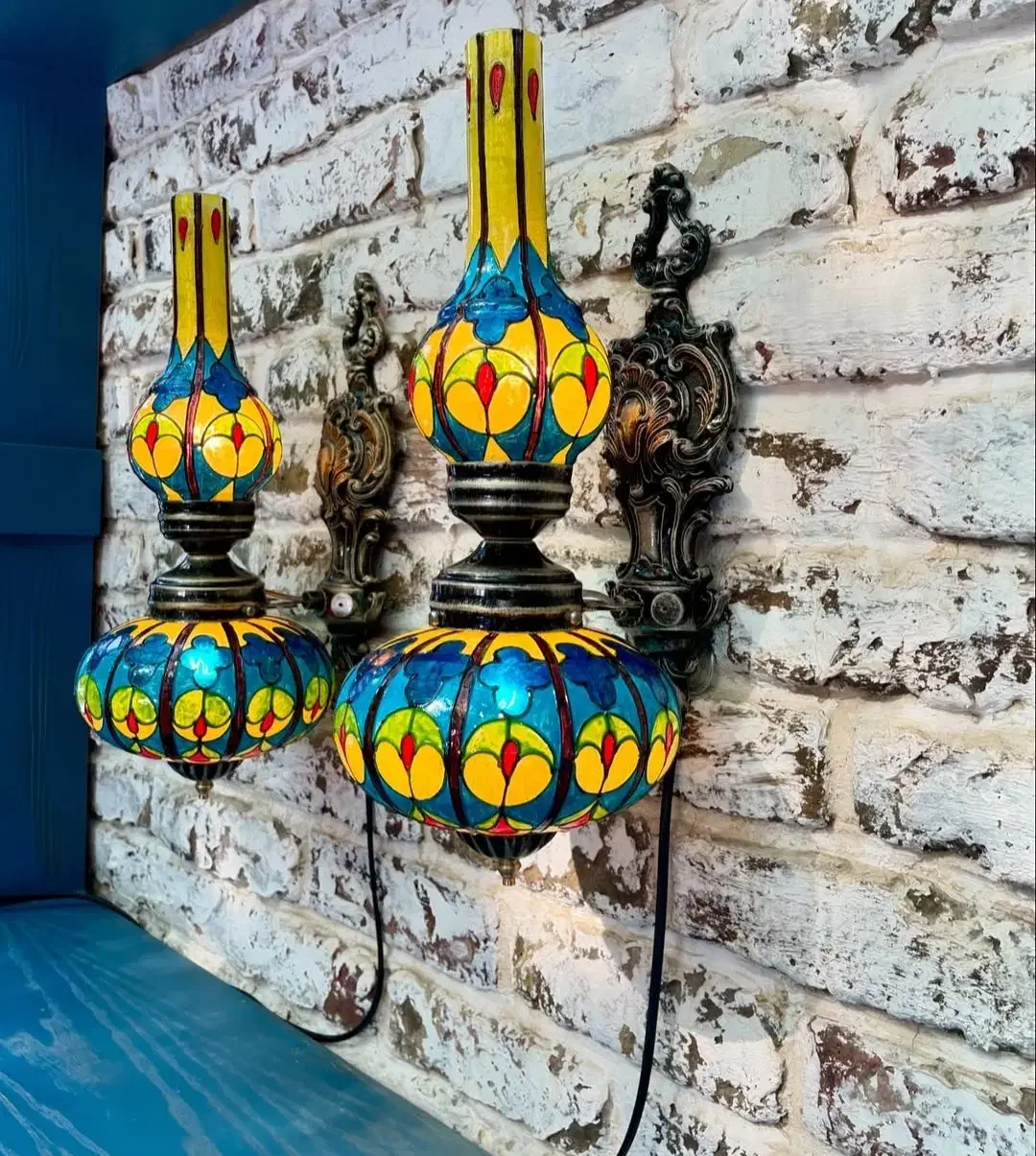 چراغ دیوارکوب دست ساز|لوستر و چراغ آویز|چالوس, |دیوار