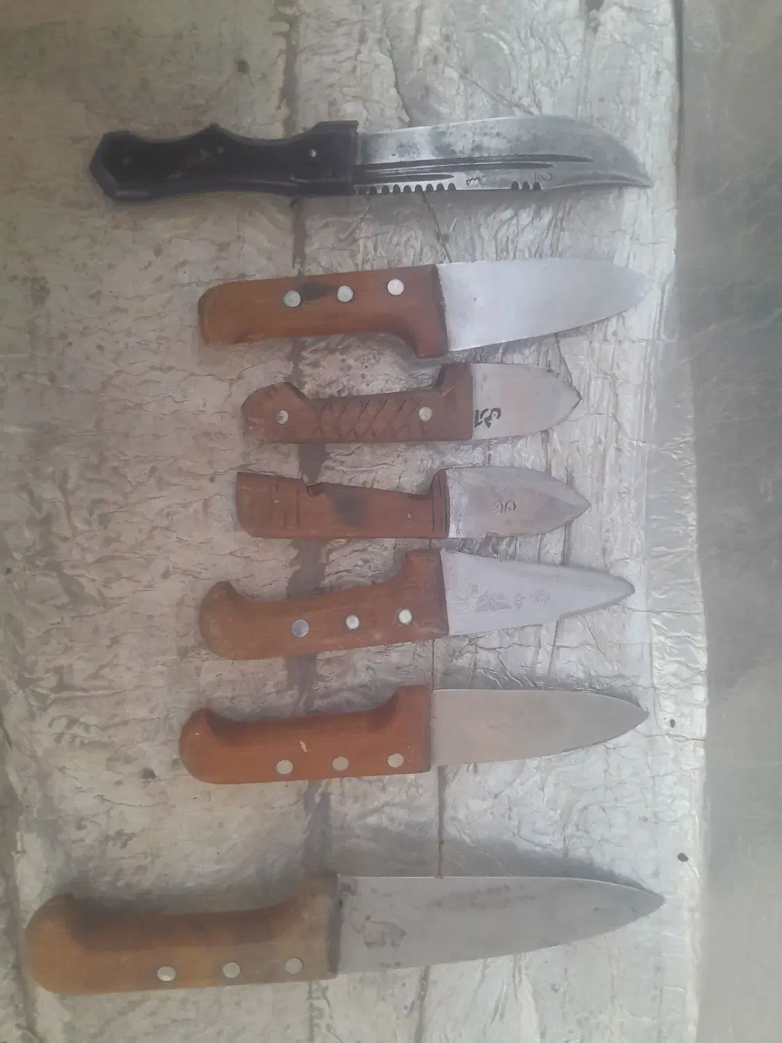 چاقوی سلاخی در انواع مختلف کاملا در حدنو|ظروف پختوپز|قزوین, |دیوار