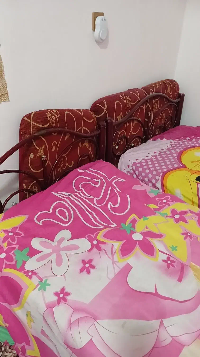 تخت خواب یک نفره ۲عدد|تخت و سرویس خواب|حمیدیه, |دیوار