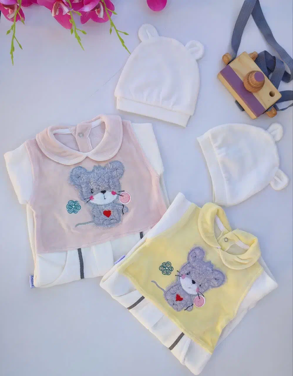 سرهمی و کلاه مخمل طرح خرس|کفش و لباس بچه|بروجرد, |دیوار