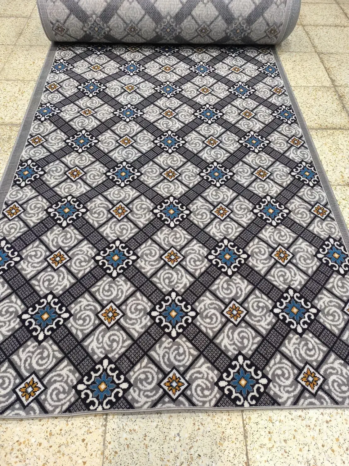 گلیم کهکشان طوسی موکت تندیس ۱۹۰۶|گلیم، جاجیم، گبه|قم, شاه ابراهیم|دیوار