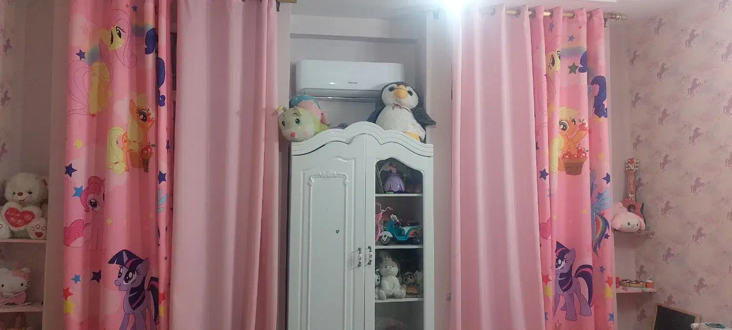 رو تختی و پرده کودک طرح پونی|سرویس روتختی|گنبد کاووس, |دیوار