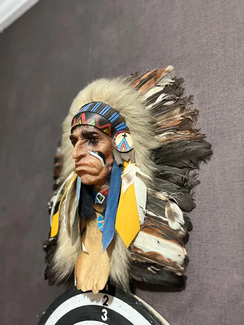 ماسک سرخ پوستی قدیمی ارزشمند|کلکسیون اشیاء عتیقه|گنبد کاووس, |دیوار